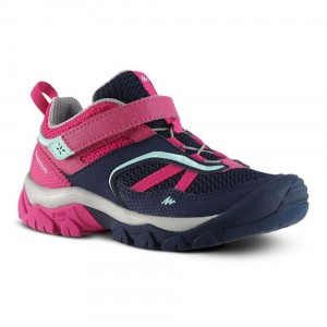 Kids' Decathlon Crossrock Rip-tab Hiking Hiking Shoes Pink | GNK218476