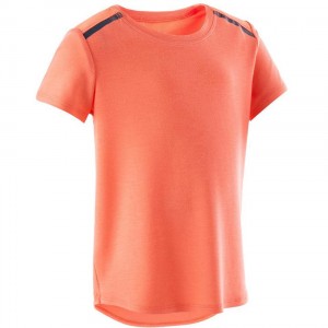 Kids' Decathlon Domyos 500 Gym T-Shirt Orange | YFQ905487