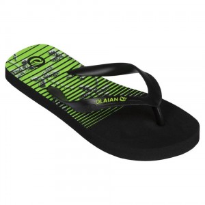 Kids' Decathlon Olaian 120 Bach Flip-flops Sandals Black | NRC852190