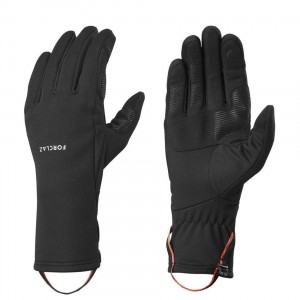 Men's Decathlon Forclaz Adult Mt500 Trekking Gloves Black | WAU176302