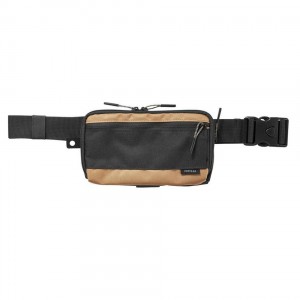 Men's Decathlon Forclaz Large Organizer Travel Wallet Fanny Pack Bags Black | YNQ289130