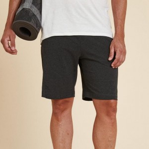 Men's Decathlon Gentle Yoga Shorts Grey | UQM819435