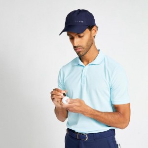 Men's Decathlon Inesis Light Golf Polo Shirt T-Shirt Blue | JGS835169