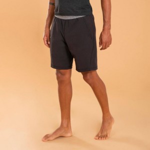 Men's Decathlon Lightweight Yoga Shorts Black | BAO086751