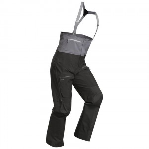 Men's Decathlon Wedze Fr900 Freeride Skiing Bib Pants Grey | MDJ894651