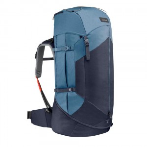 Women's Decathlon Backpacking 60 L Mt100 Easyfit Backpack Blue | DTC165973