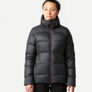 Women's Decathlon Forclaz Mt900 Hooded Down Puffer Jacket Black | GJN542371