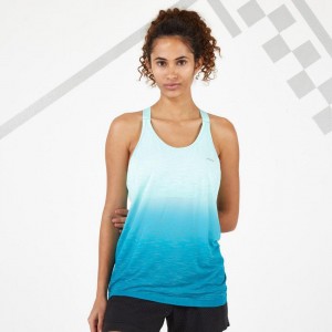 Women's Decathlon Kiprun Care Running With Built-in Bra Tank Top Blue | ZBG286071