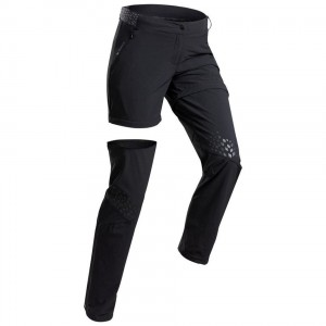 Women's Decathlon Quechua Mh550 Convertible Hiking Pants Black | UMV538192