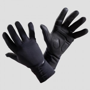 Women's Decathlon Triban 500 Road Cycling Gloves Black | HZP784210