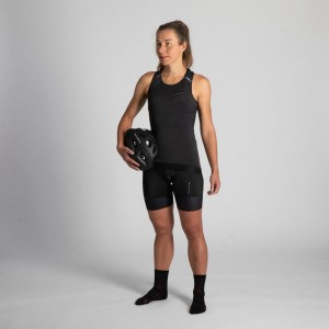 Women's Decathlon Van Rysel 900 Cycling Tank Top Black | PHB975108