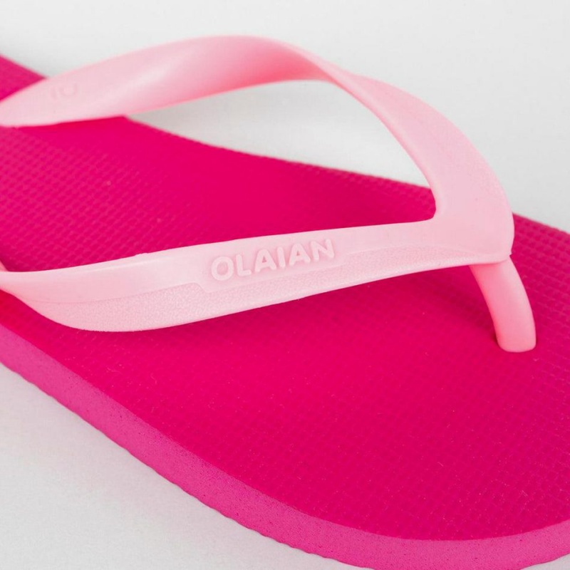 Kids' Decathlon 100 Beach Flip-flops Sandals Pink | VYB029475