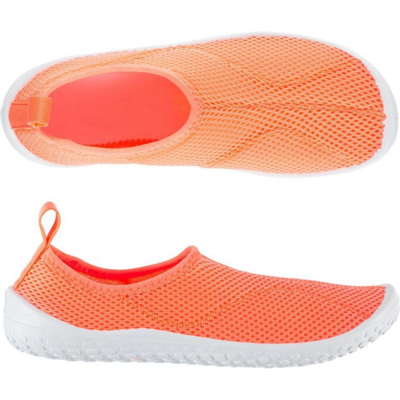 Kids' Decathlon Aquashoes 100 Turquoise Water Shoes Orange | LNK394058