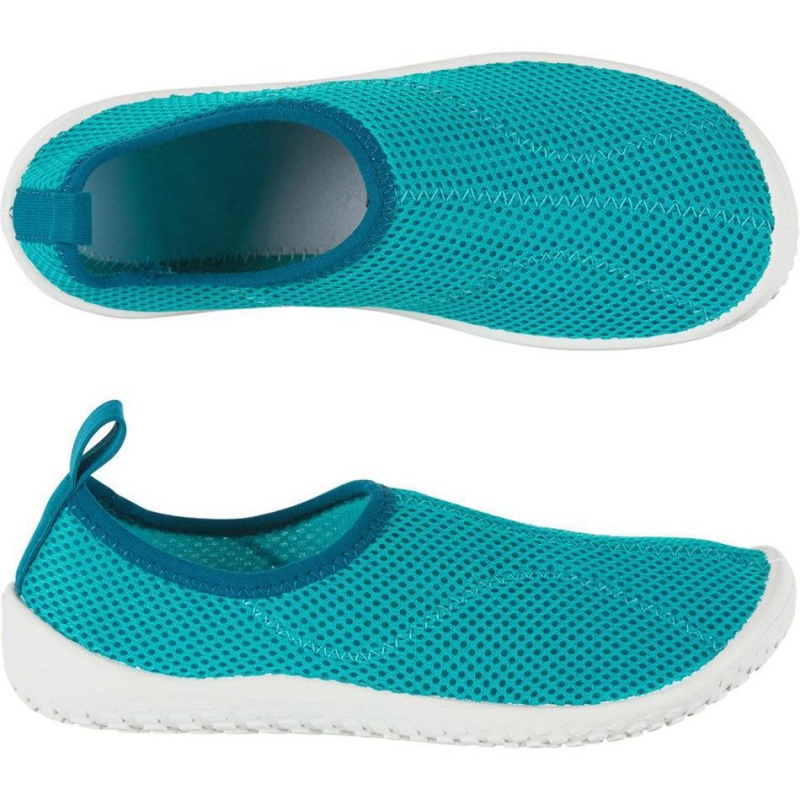 Kids' Decathlon Aquashoes 100 Turquoise Water Shoes Blue | GKS173465