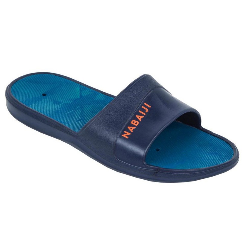 Kids' Decathlon Nabaiji Slap 500 Pool Sandals Navy | LPR058923