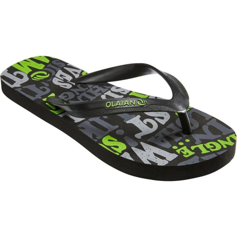 Kids\' Decathlon Olaian 120 Bach Flip-flops Sandals Black | PDO274106