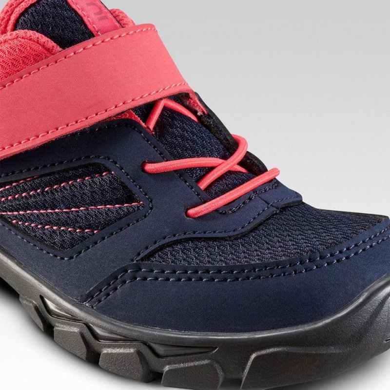 Kids' Decathlon With Rip-tab Mh100 From Jr Size 7 To Adult Size 2 Hiking Shoes Navy | WON084123