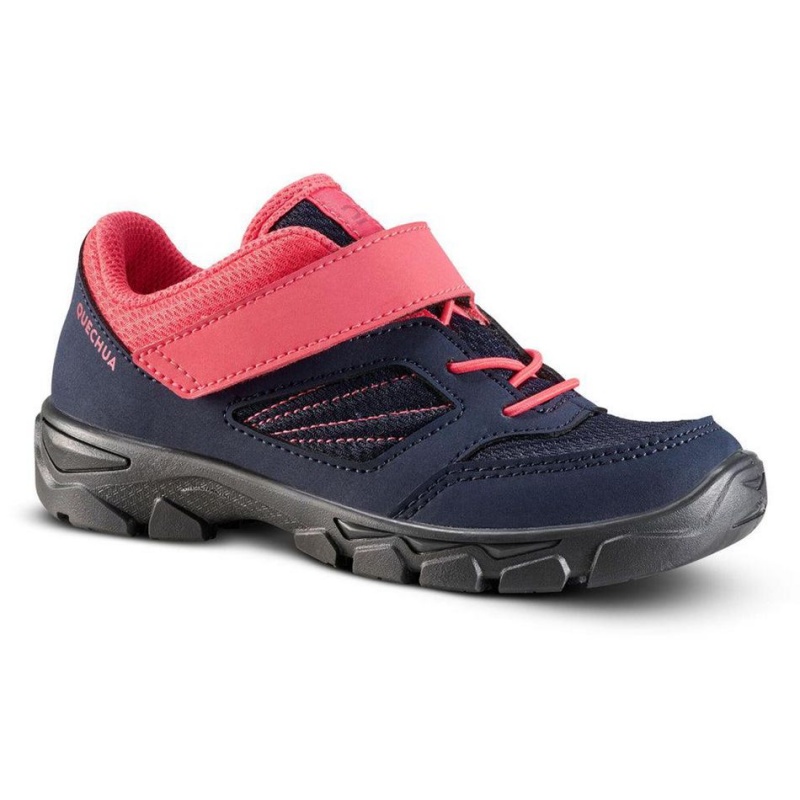 Kids\' Decathlon With Rip-tab Mh100 From Jr Size 7 To Adult Size 2 Hiking Shoes Navy | WON084123