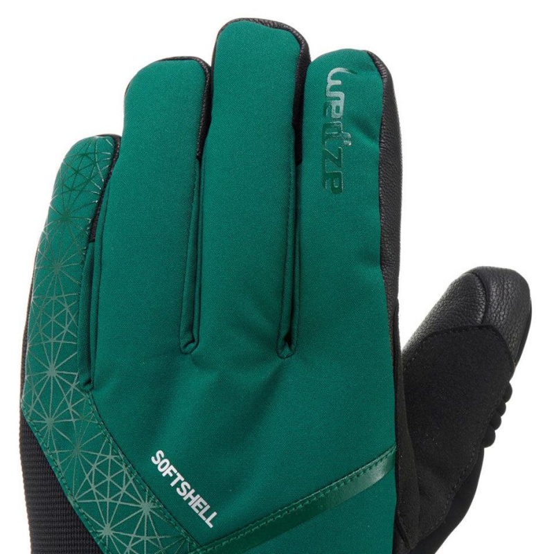 Men's Decathlon Adult Downhill Ski 500 Gloves Green | BET693154