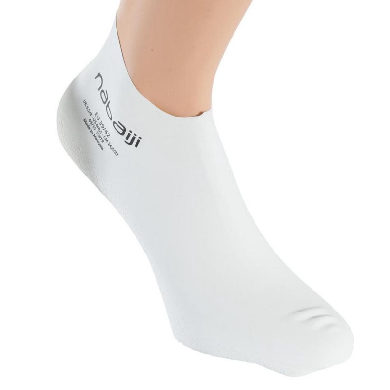 Men\'s Decathlon Adult Latex Swimming Socks White | WBK803467