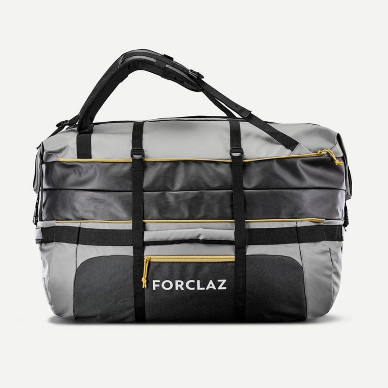 Men's Decathlon Forclaz 500 Extend 80-120 L Duffel Bags Grey | AKS239081