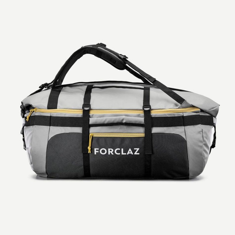 Men\'s Decathlon Forclaz 500 Extend 80-120 L Duffel Bags Grey | AKS239081