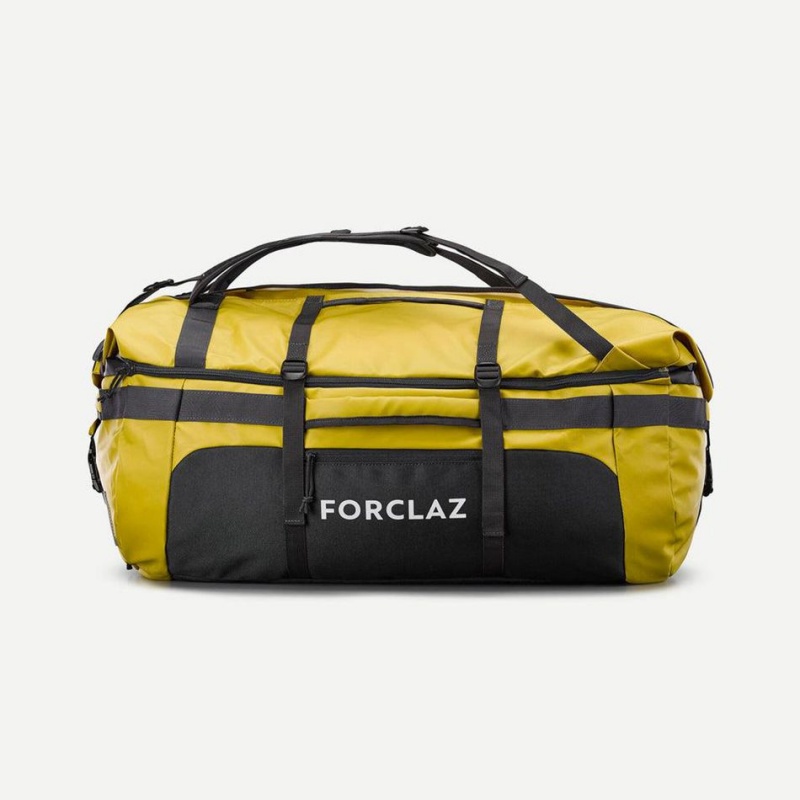 Men\'s Decathlon Forclaz 500 Extend 80-120 L Duffel Bags Yellow | RHP069572