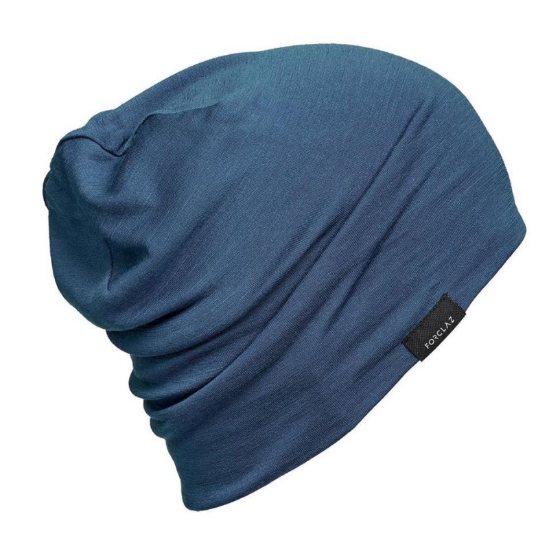 Men's Decathlon Forclaz Adult Mt500 Merino Wool Hats Blue | UDO358297