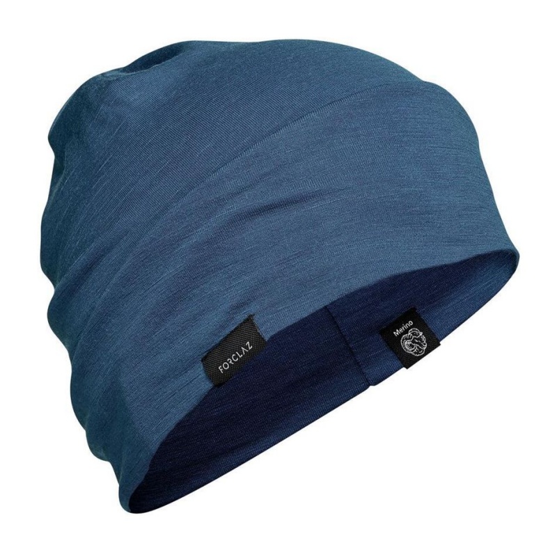 Men\'s Decathlon Forclaz Adult Mt500 Merino Wool Hats Blue | UDO358297