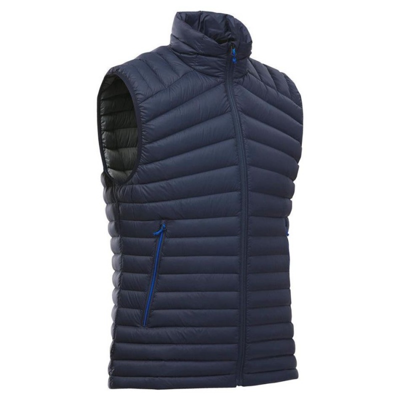 Men\'s Decathlon Forclaz Mt100 Down Puffer Vest Jacket Blue | KTS628470