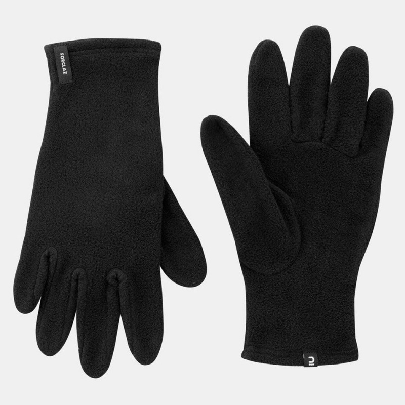 Men's Decathlon Forclaz Mt100 Fleece Liner Gloves Black | QJI427038