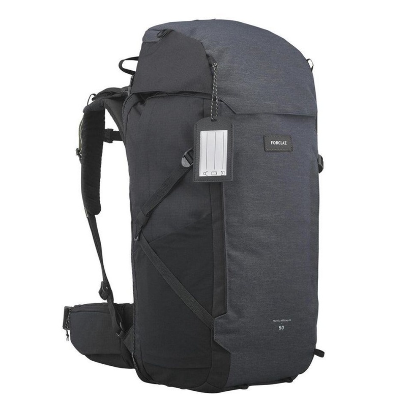 Men's Decathlon Forclaz Travel 900 50+6ling Pack Backpack Grey | JAI964807