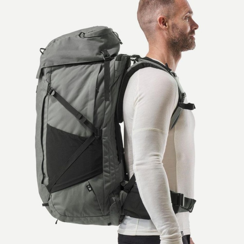 Men's Decathlon Forclaz Travel 900 70+6ling Pack Backpack Grey | COH470136