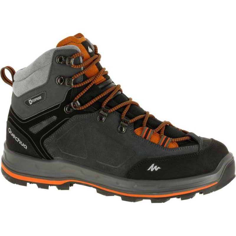 Men\'s Decathlon Forclaz Trek 100 Boots Hiking Shoes Grey | XAF657281