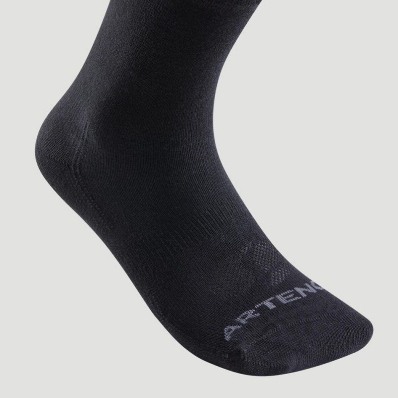 Men's Decathlon High Sports Rs 160 Tri-pack Socks Black | WDF031425