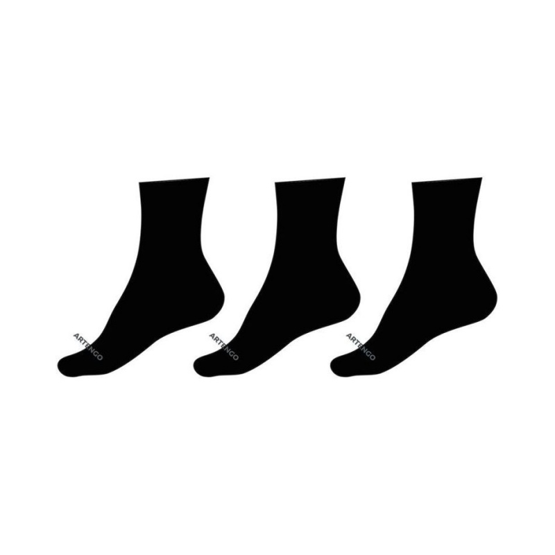 Men's Decathlon High Sports Rs 160 Tri-pack Socks Black | WDF031425