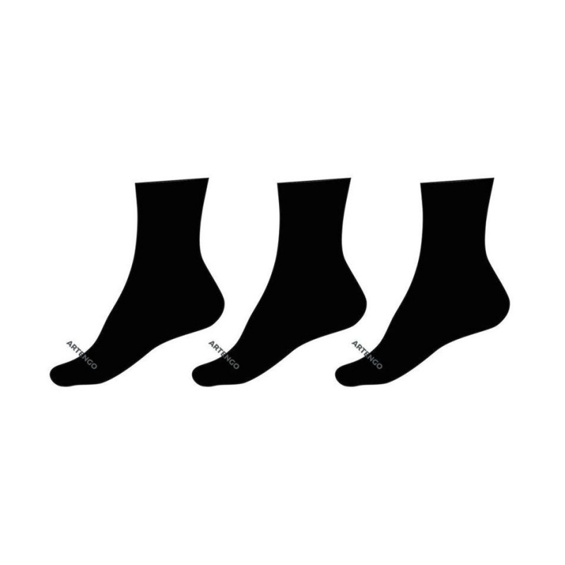 Men's Decathlon High Sports Rs 160 Tri-pack Socks Black | WDF031425