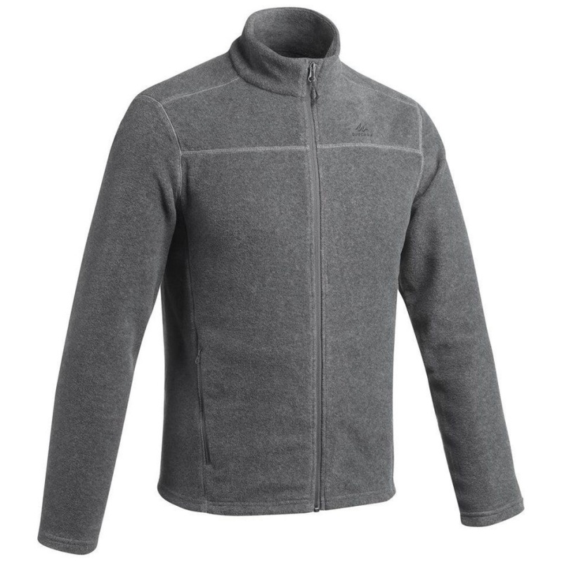 Men\'s Decathlon Hiking Fleece Mh120 Jacket Grey | WZT412057