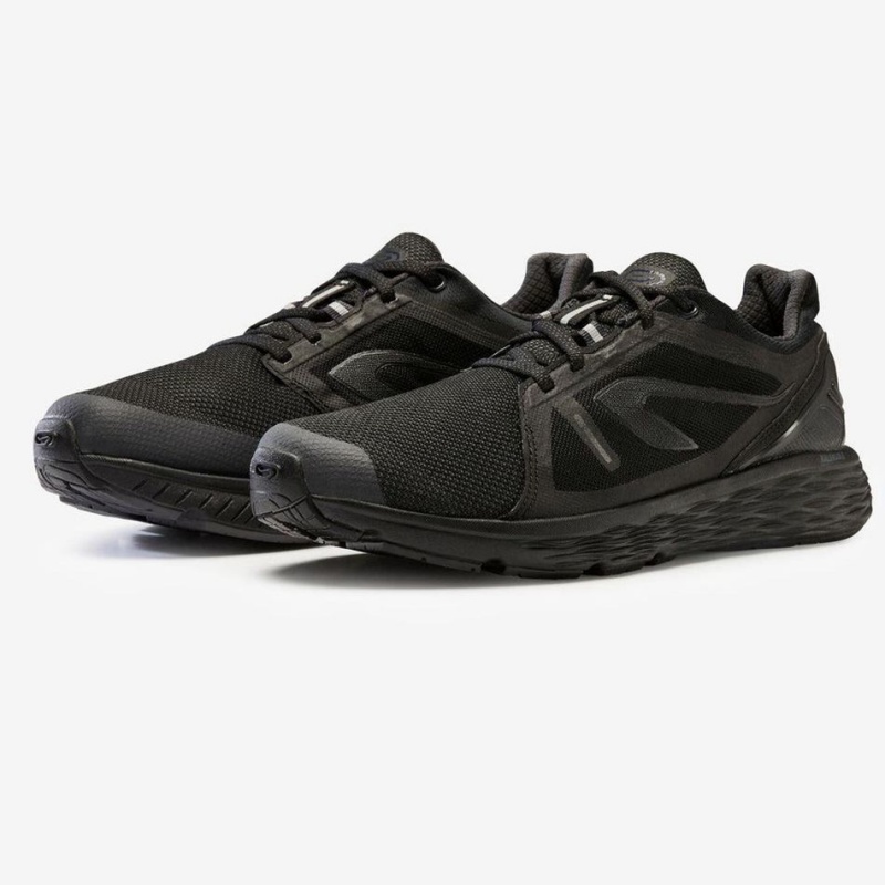 Men's Decathlon Kalenji Run Comfort Running Sneakers Black | KLO634792