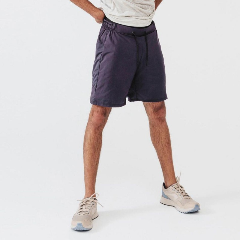 Men's Decathlon Kalenji Run Dry+ Running Shorts Blue | APL732589