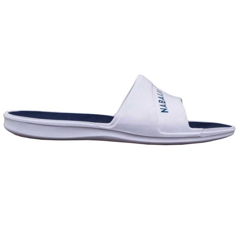 Men's Decathlon Nabaiji Slap 500 Pool Sandals White | LMC295471