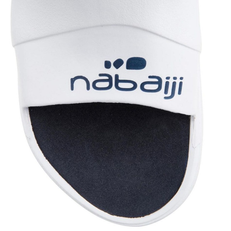 Men's Decathlon Nabaiji Slap 500 Pool Sandals White | LMC295471