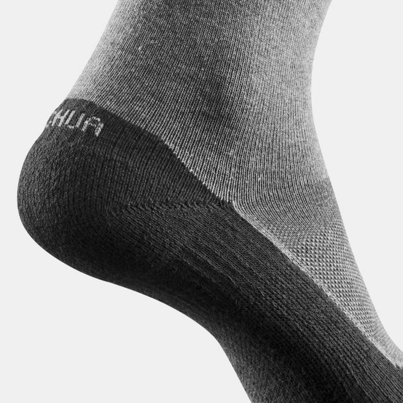 Men's Decathlon Sock Hike 50 High Pack Of 2 Pairs Socks Grey | IMH928057