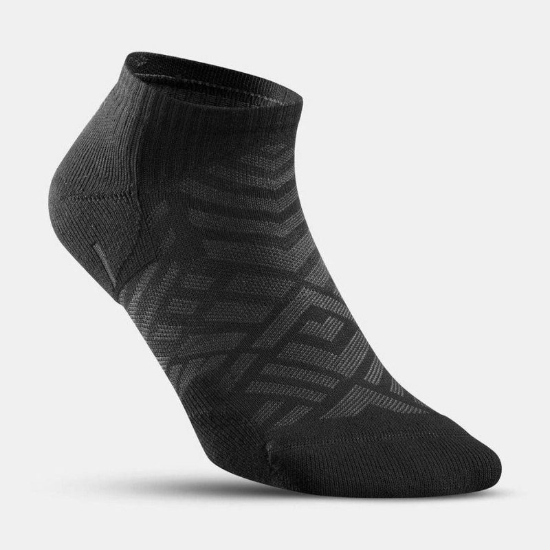 Men's Decathlon Socks Hike 100 Low 2-pack Socks Black | YJG409325