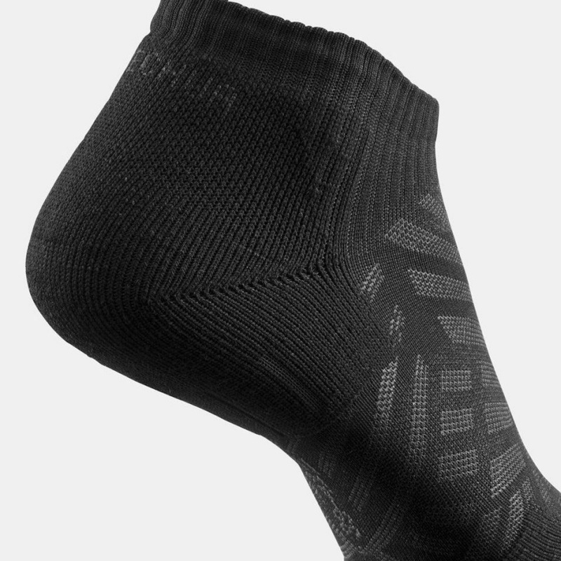 Men's Decathlon Socks Hike 100 Low 2-pack Socks Black | YJG409325