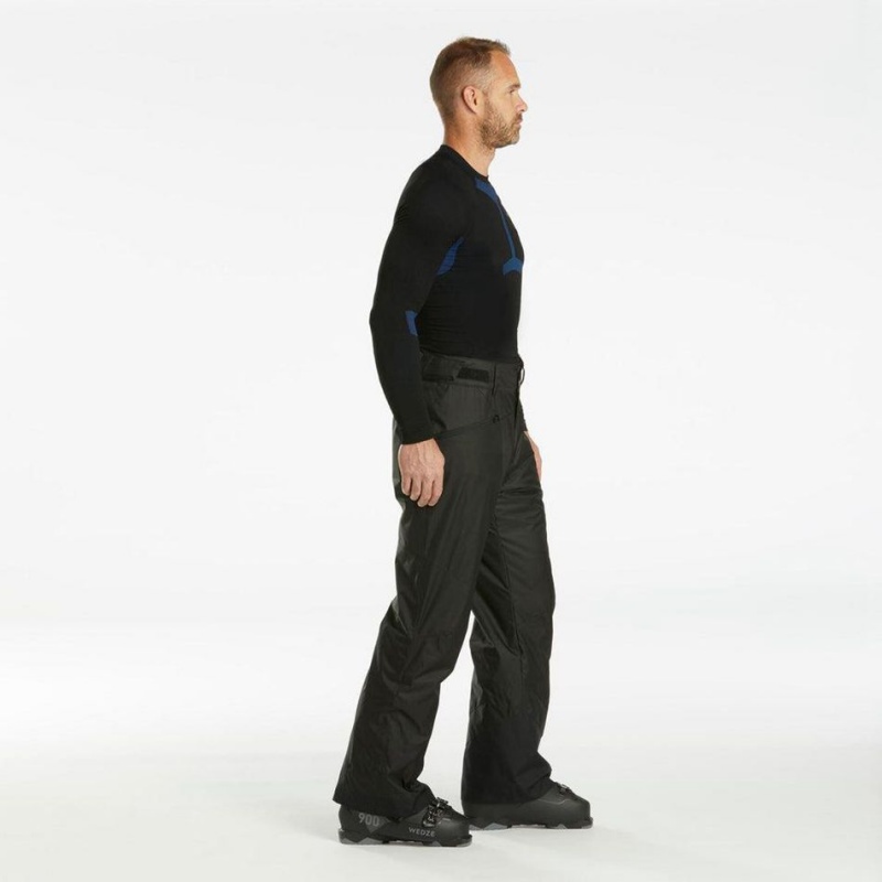 Men's Decathlon Warm Ski 180 Pants Black | CGL073184