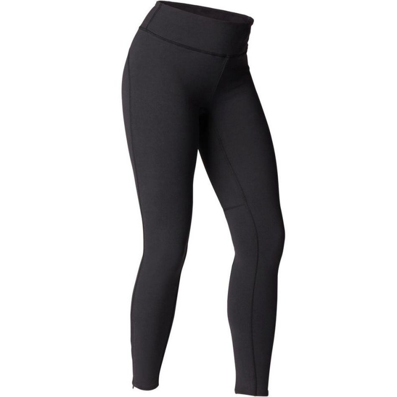 Women\'s Decathlon Domyos Dynamic Yoga Leggings Black | TGK038172