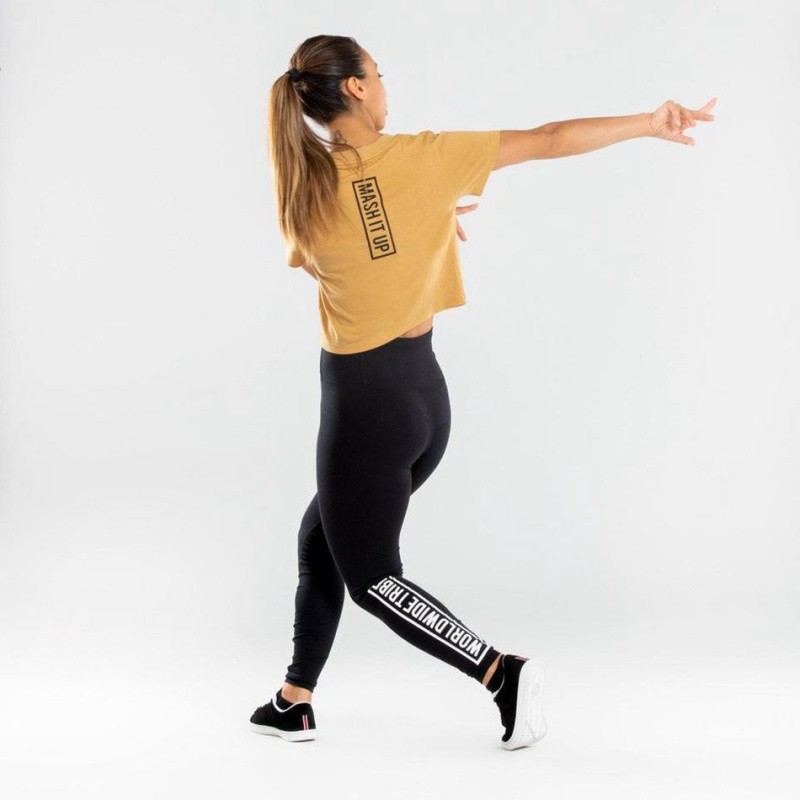 Women's Decathlon Domyos High-waisted Urban Dance Leggings Black | SMJ470219