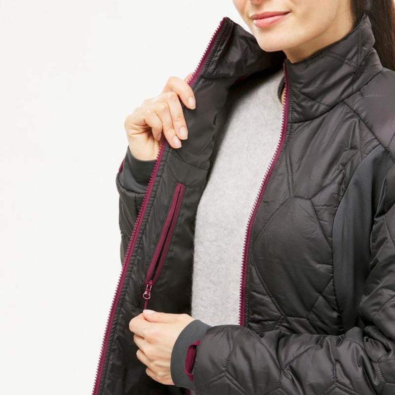 Women's Decathlon Forclaz 3-in-1 Travel 500 14°f Waterproof Jacket Black | QYX960153