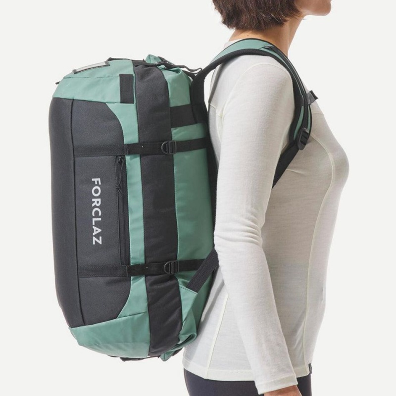 Women's Decathlon Forclaz 500 Extend 30-40 L Duffel Bags Green | NAW280469